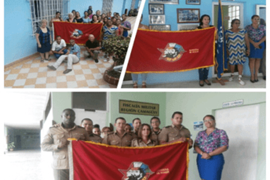 Recorrido de la bandera de la UJC