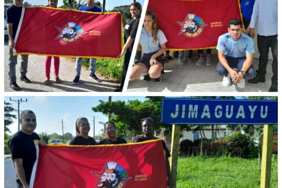 Recorrido de la bandera de la UJC