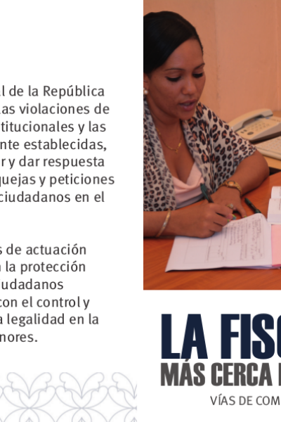 Plegable Vías de atención de la Fiscalía